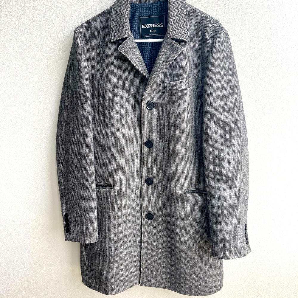 Mens Express wool pea coat - size M